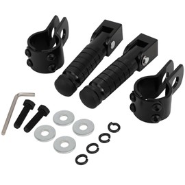 Funparts M8 Universal Ebike Pegs E Bike Foot Pegs 90 Degree Foldable CNC Electric Bike Footpegs Anti-Skid Quick Install Rear Passenger Pedals Compatible fit for Super 73 Ridstar Q20 and More