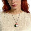 Fusamk Sudanese Flag Necklace for Women, Gold Plated Stainless Steel