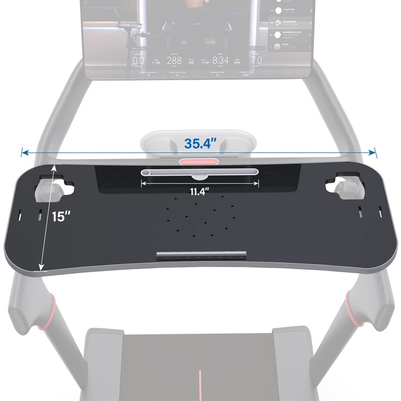 Qsxou Treadmill Desk Attachment,Peloton Tread Tray Ergonomic Platform, Laptop Holder