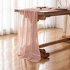 Keketo Pink Table Runner Cheese Cloth Rustic Gauze Cheesecloth Table