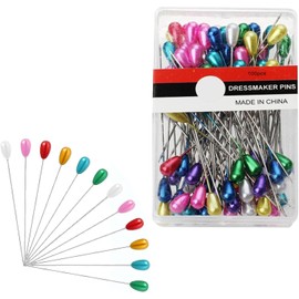 100Pcs Multicolor Sewing Pins for Fabric,Straight Pins with Pearlized Ball Heads Long 2.1inch,Head Pins Long Quilting Pins for Crafts Dressmaker Jewelry DIY Decoration Pins Pins and Pincushions