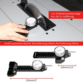 Thin Rip Jig Table Saw Device for Repeated Narrow Thin Strip Cuts, Woodworking Tools, Fast Thin Tear Guide for Table Saw, Router Table with Precision Dial Display