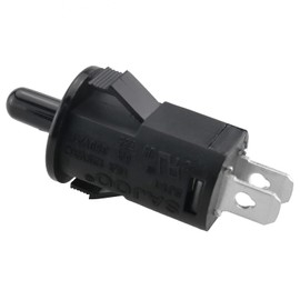 CHENJIN Refrigerator Door Light Switch 2PCS 10mm AC 250V 3A Normally Closed Momentary Fridge Light Press Button Switch Black