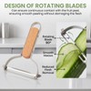 Vegetable Peeler for Kitchen, Stainless Steel Blade with Ergonomic Non-Slip