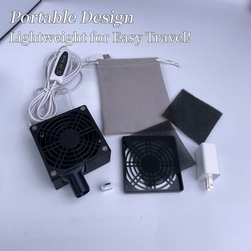 Hose Dryer with Filter & Noise-Reduction Base, High-Powered Turbo Fan