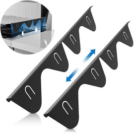 AIXXCUVQ Stove Gap Cover Prevents Spills and Dirt Ruining Stove Can Be Adjusted to Any Length to Accommodate Depth of Cookware, Silver