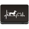 Doxie Dachshund Heartbeat Lifeline Decal Sticker for Car Window
