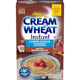 Cream of Wheat Instant Lower Sugar Maple Brown Sugar, 10 Packets