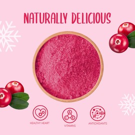 Freeze Dried Cranberry Powder 100g - No Added Sugar, All Natural & Pure Superfood Powder - Freeze Dried Powdered Cranberries Perfect for Baking, Smoothies or Desserts