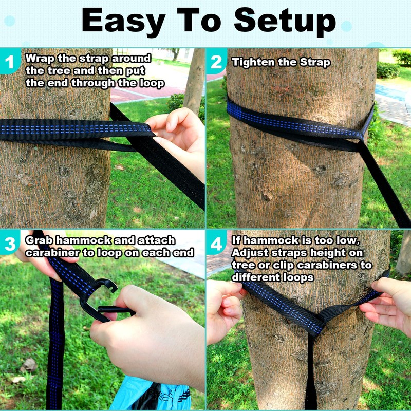 SZHLUX Camping Hammock Single Portable Hammocks with 2 Tree Straps