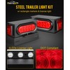 Partsam LED Steel Trailer Light Box Housing Kit w/ 6in