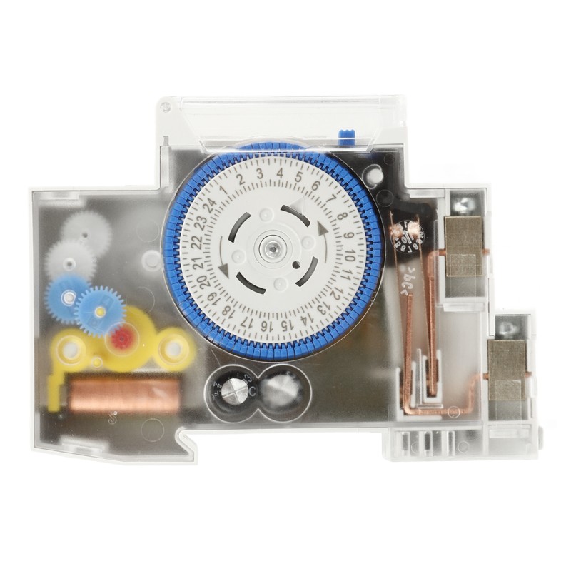 Time Switch Transparent 24h Mechanical Timer Switch with Battery for