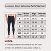 Lemorecn UPF 50+ Men's Surfing Leggings Sun Protection Swimming Pants(CA6011black-M)