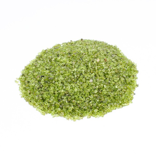 Zungtin 1 lb Peridot Small Tumbled Chips Crushed Stone Healing Reiki Crystal Jewelry Making Home Decoration