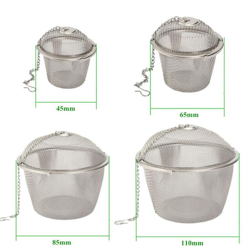 4 Size Stainless Steel Tea Strainer Infuser Tea ball Locking
