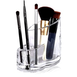 GemRich Makeup Brush Case, Makeup Brush Stand, Cosmetic Storage, Acrylic, Stylish