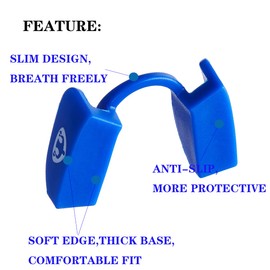 Powerlifting Mouth Guard for All Strength Training Sports, Sports Mouth Guard for Fitness and Weightlifting (1 Piece, Blue)