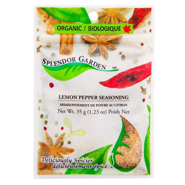 Splendor Garden Organic Lemon Pepper Seasoning 35g