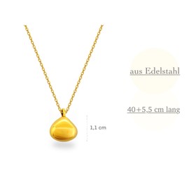 Sahallo Women's Gold Layering Chains Anchor Chain Necklace Pendant Ball Chain Pendant Fashion Jewellery Made of Stainless Steel with Jewellery Box Fashion Stylish Gift for Women, Gold