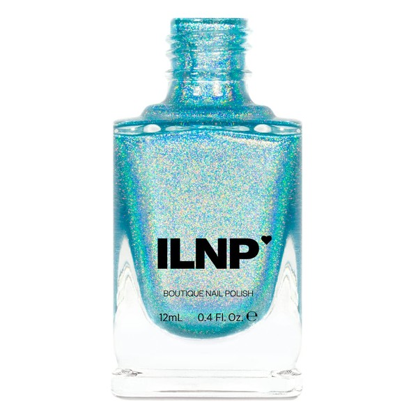 ILNP Aria - Sky Blue Ultra Holographic Nail Polish, Chip Resistant Manicure, Non-Toxic Nail Lacquer, Vegan, Cruelty Free, 12ml