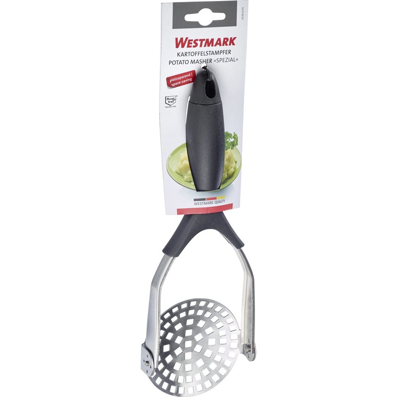 Westmark 61282270 Potato Masher, Foldable for Space-Saving Storage, Stainless Steel/Plastic,