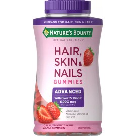 Nature's Bounty Optimal Solutions Advanced Hair, Skin, Nails, 2X Biotin, 200