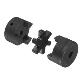 uxcell 1/2" to 7/8" L095 Flexible 3-Piece L-Jaw Coupling Coupler Set & Buna-N NBR Rubber Spider for Log Splitter Hybrid Equipment