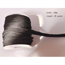 Piping Trim with Welting Cord 1/2 Inch 26 Yards Fabric Edge Trim for Sewing Decoration DIY Crafts (Black, 2102)