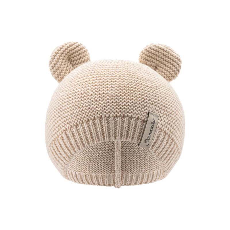 Sterntaler Unisex GOTS Knitted Hat Ears Without, sand