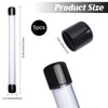 CHGCRAFT 5 Pcs Clear Plastic Rigid Tube with Black Lid