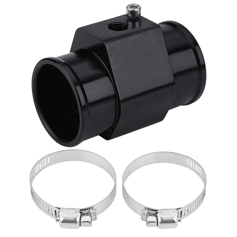 Black Aluminum Water Temp Meter Temperature Gauge Joint Pipe Radiator