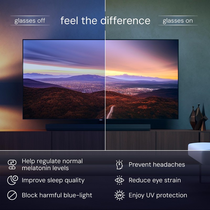 DreamGaze Blue Blocking Glasses for Better Sleep, Anti Blue Light