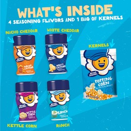 Kernel Season's Movie Night Supplies, Popcorn and Seasoning Party Pack, 4 Flavor Variety Pack