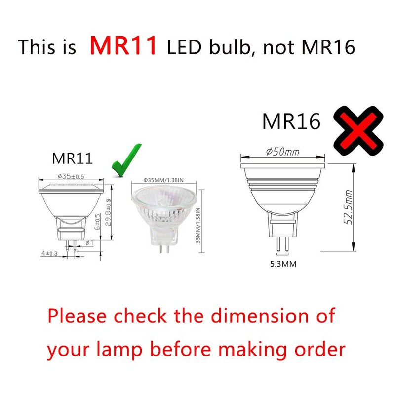 EKSAVE MR11 Halogen Bulbs 12V 20W GU4 Bi-Pin Base Spotlight