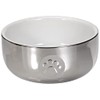 Trixie Ceramic Cat Bowl, 11 cm (Pack of 1), Silver/white