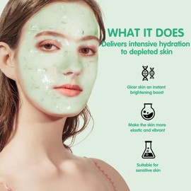 MEWEACHI Jelly Mask For Facials Professional,Spa facial mask Rubber Mask, Moisturizing&Hydrating for Wrinkles&Acne,23 Fl Oz Jar Face Mask SkinCare,Natural Gel Face Masks Facial Mask (Mint)