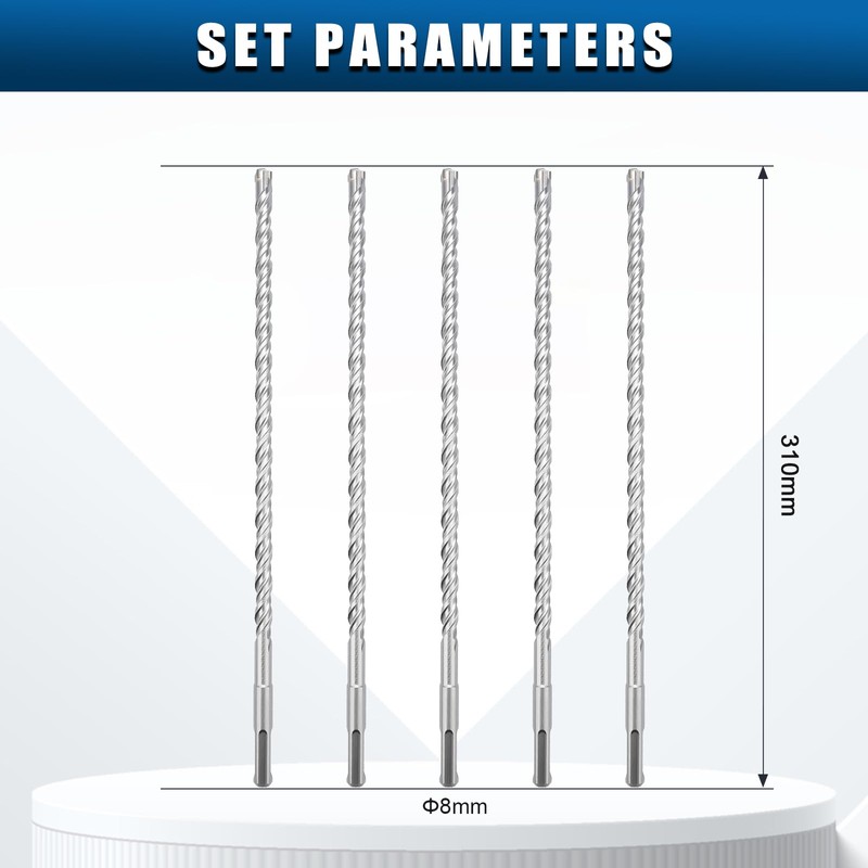 hsawbit 5PCS Masonry Drill Bits Set with SDS Plus Shank,