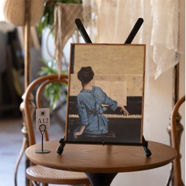 Bianyo Adjustable Aluminum Easel Stand – Lightweight, Foldable Display Stand for Canvas, Paintings, Books, Photos – Portable Tripod with Carry Bag, Indoor & Outdoor Use, Holds Up to 10 lbs (1)