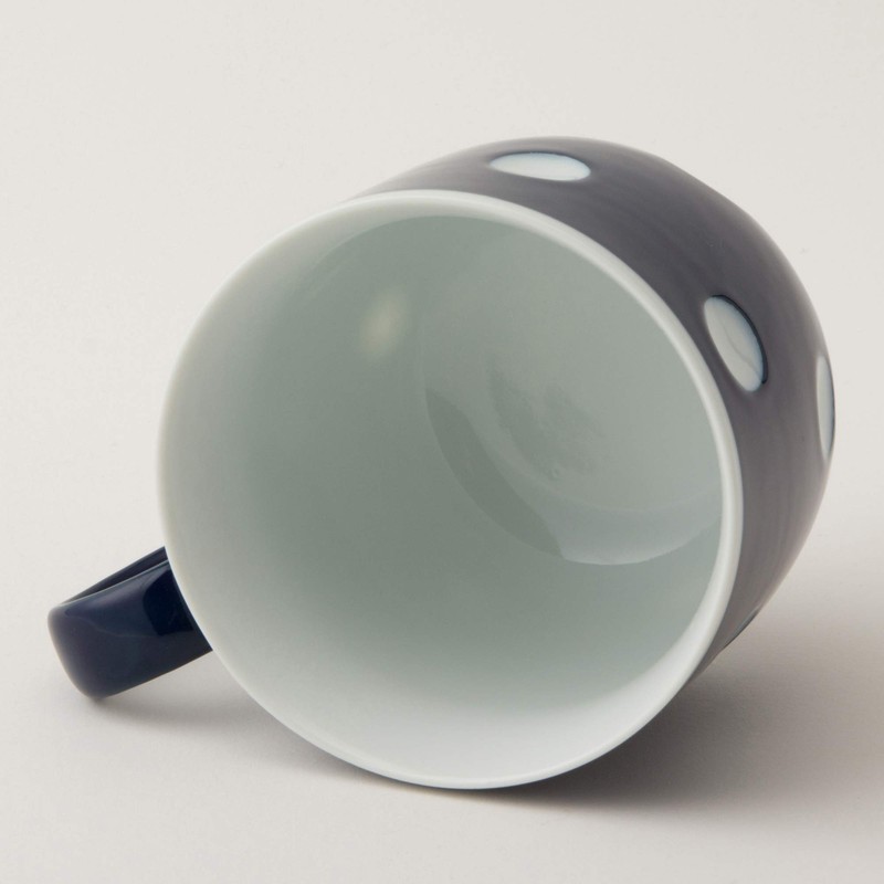 Saikai Pottery Hasami Ware 40509 Essence Negative Poji Polka Dot