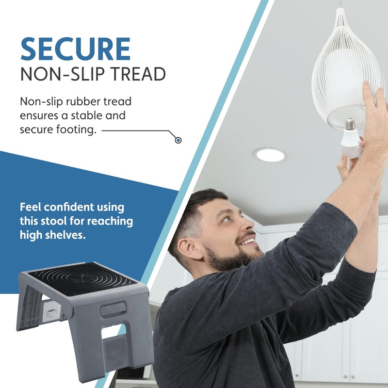 Cramer Folding Step Stool, 1-Step, 250 lb Capacity, 14w x