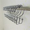 C-POSH Shower Curtain Hooks Double Hooks with Smooth Ball Shower