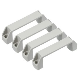 PATIKIL Plastic Pull Handles 120mm Hole Centers, 4 Pcs Square Drawer Pulls Kitchen Hardware for Luggage Mechanical Equipment Door Cupboard Handle, Grey