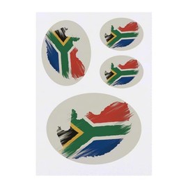 Azeeda 4 x 'Südafrika' Temporäre Tattoos - Wasserfest, Hautfreundlich & Ungiftig · Transfers in Verschiedenen Größen (TO00080926)