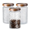 Adodeen 3-Pack 32oz Glass Jar With Airtight Lid,Kitchen Canisters For
