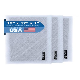 RAYAIR SUPPLY 12x12 Replacement Filter Pads Designed to Fit MicroPower Guard Air Cleaner 12x12 Refills (3 Pack) WHITE
