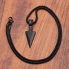 Arrowhead Pendant Necklace - Color: Black