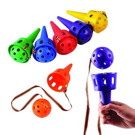 Constructive Playthings Set of 6 Toss-N-Catch Cups and Balls