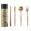 Matte Copper Flatware Set - KiiZYs 8-piece Stainless Steel Utensil