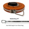 Richter Steel Tape Measure 30 m Rustproof with Millimetre Graduation