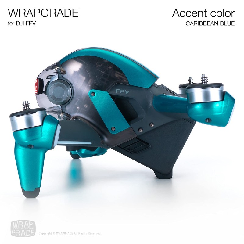 WRAPGRADE Skin Compatible with DJI FPV | Accent Color (Caribbean